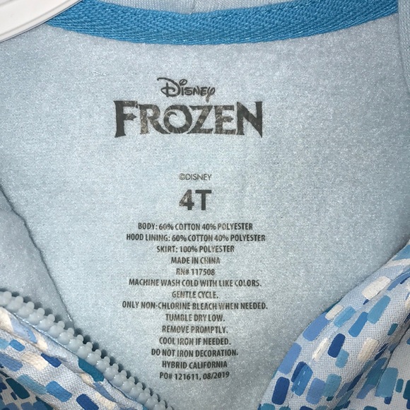 Disney Frozen Elsa Hooded Zip-up. New with tags. - Picture 2 of 2